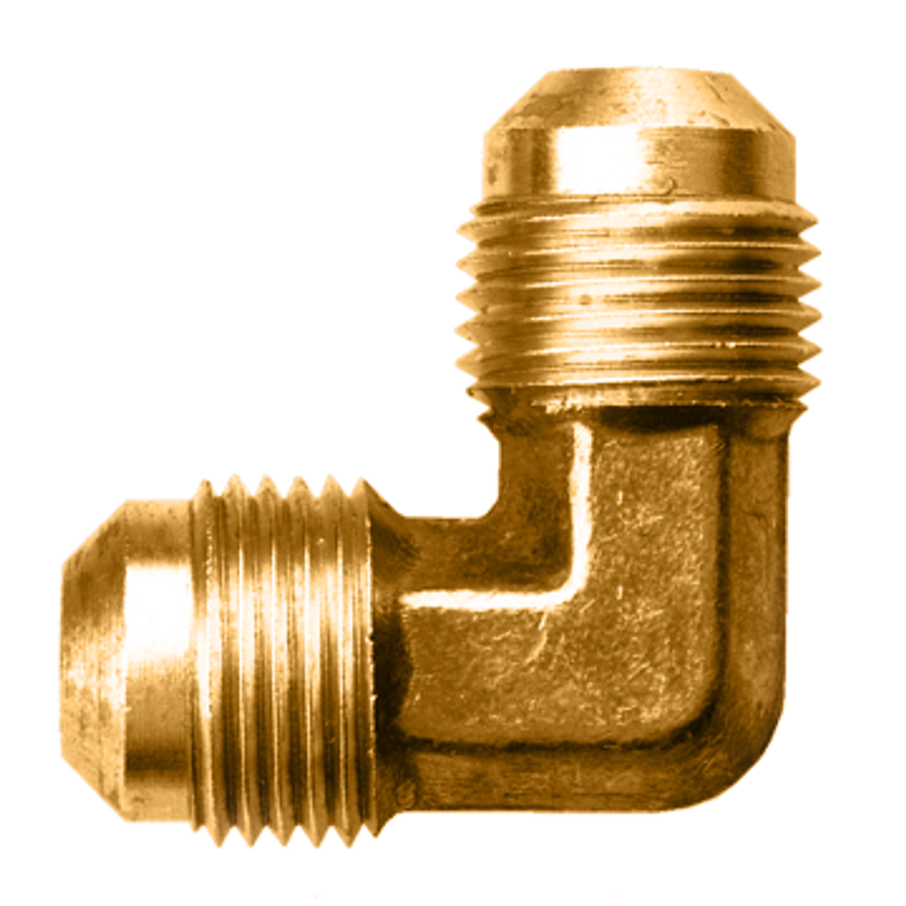 1/2 x 3/8" Brass Male 45° SAE Flare 90° Reducing Elbow  55R-86