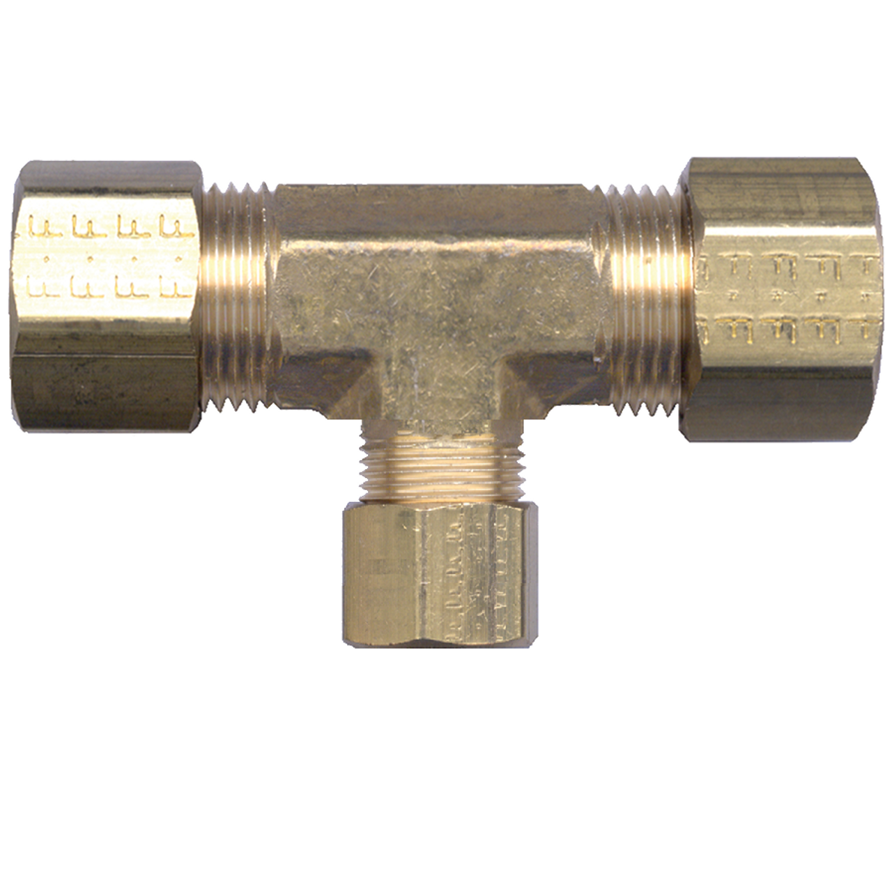 1/2 x 1/2 x 3/8" Brass Compression Reducing Tee  64R-86