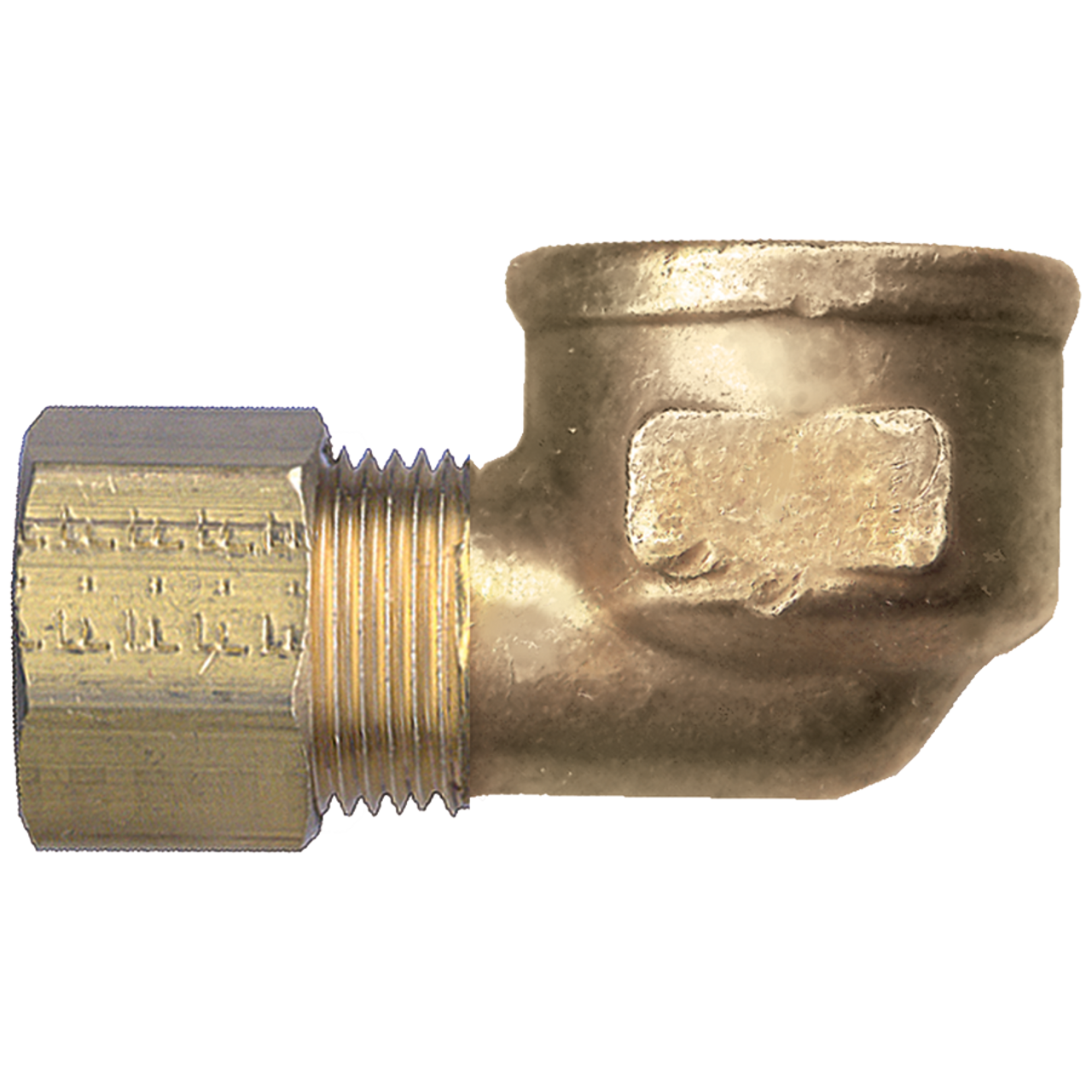 3/8 x 3/8" Brass Compression - Female NPT  90° Elbow  70-6C