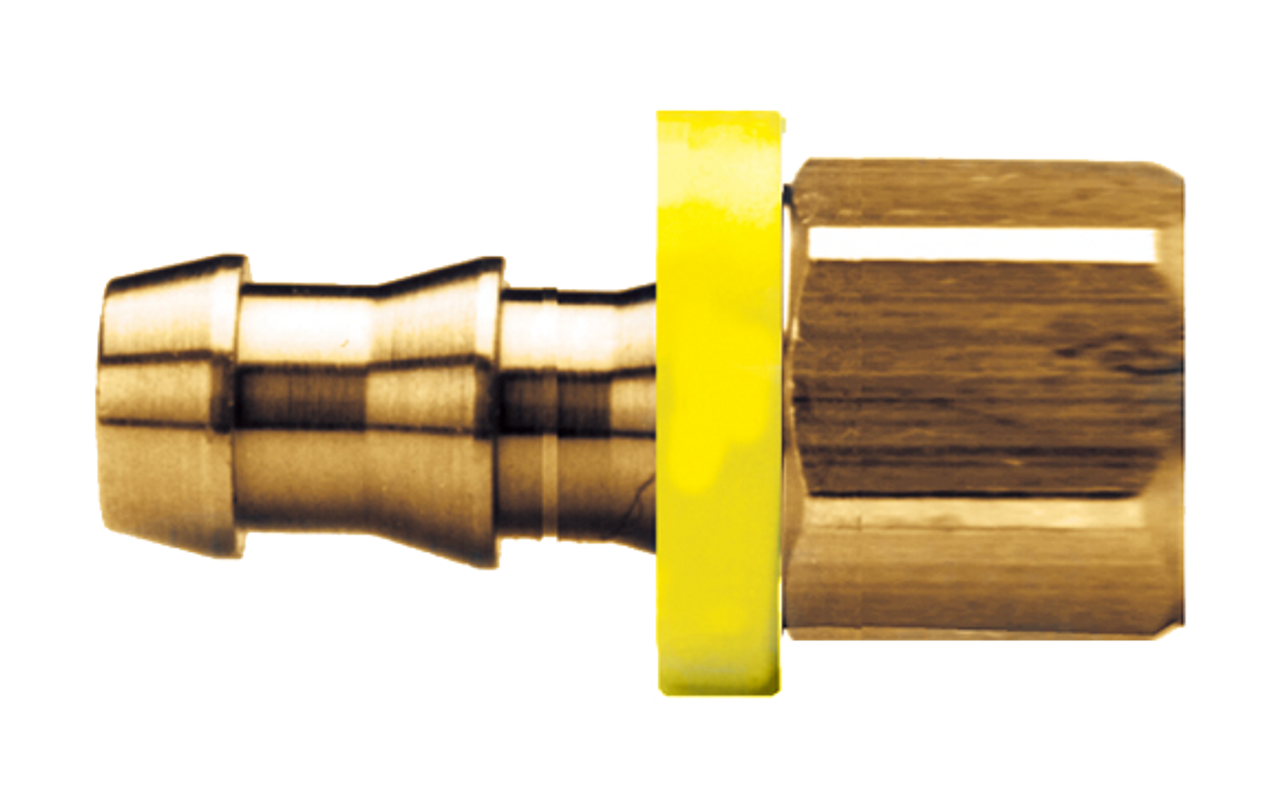 1/4 x 5/16" Brass Grip-Tite Hose Barb - Female 45° SAE Inverted Flare Connector  736-45