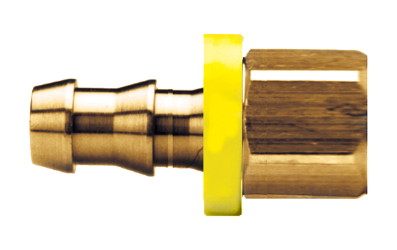 3/8 x 3/8" Brass Grip-Tite Hose Barb - Female 45° SAE Inverted Flare Connector  736-66