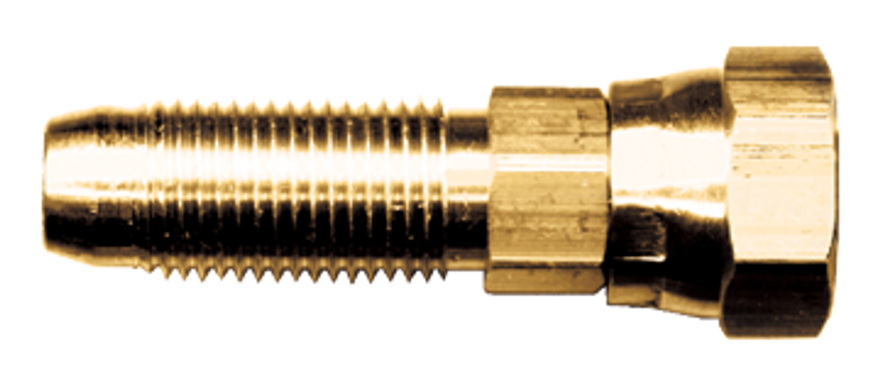 3/8 x 3/8" Brass Reusable Hose Stem - Female NPT Swivel w/Ball Seat   752-6C