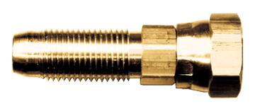 3/8 x 3/8" Brass Reusable Hose Stem - Female NPT Swivel w/Ball Seat   752-6C