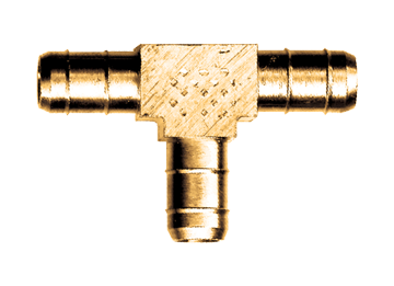 3/8" Brass Ring Type Hose Barb Tee  964-6