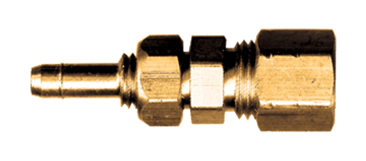 1/4" Brass Ring Type Hose Barb - Compression Bulkhead Union  977-4