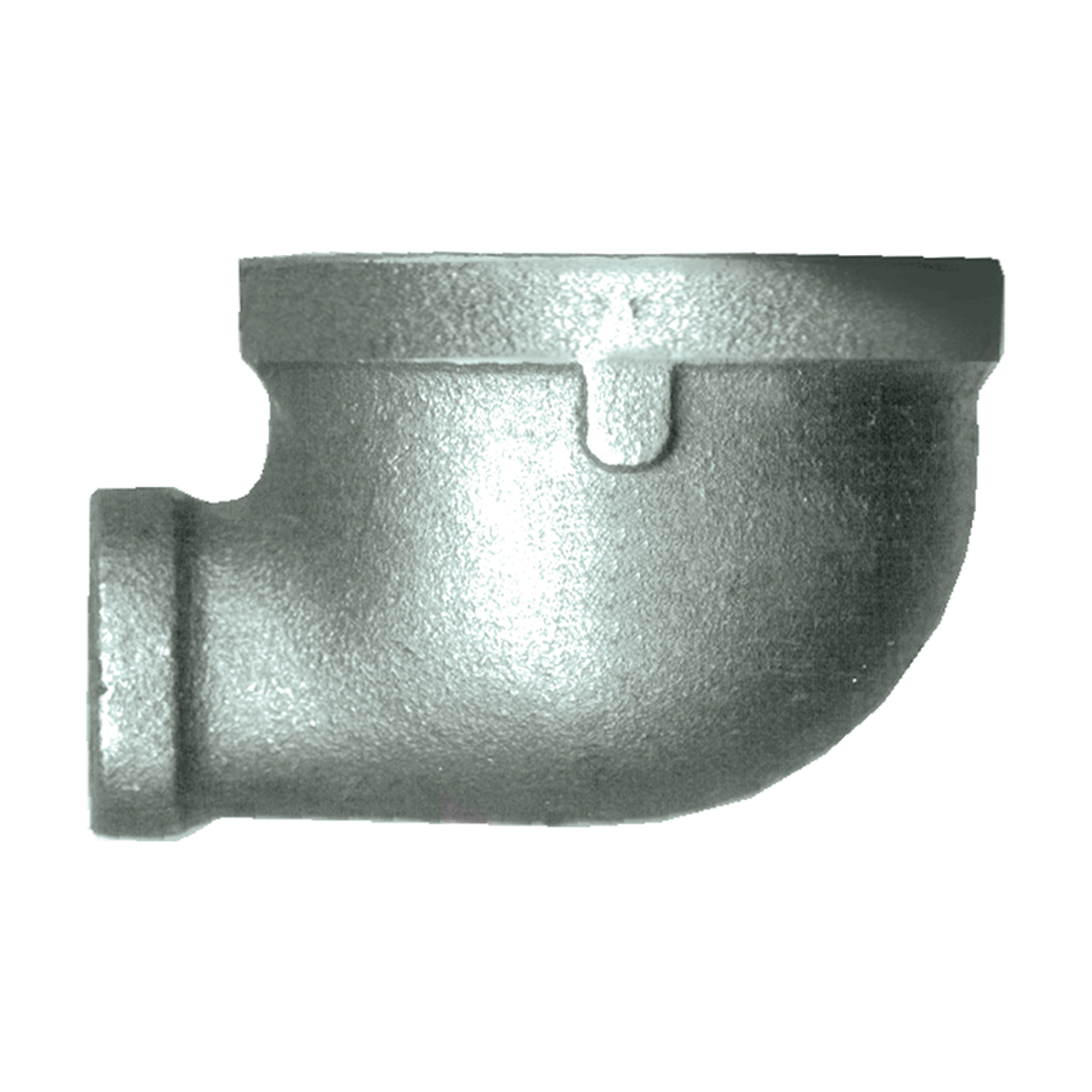 3/8 x 1/4" Sch. 40 Galvanized Iron Female NPT 90° Reducing Elbow  GI-100-CB