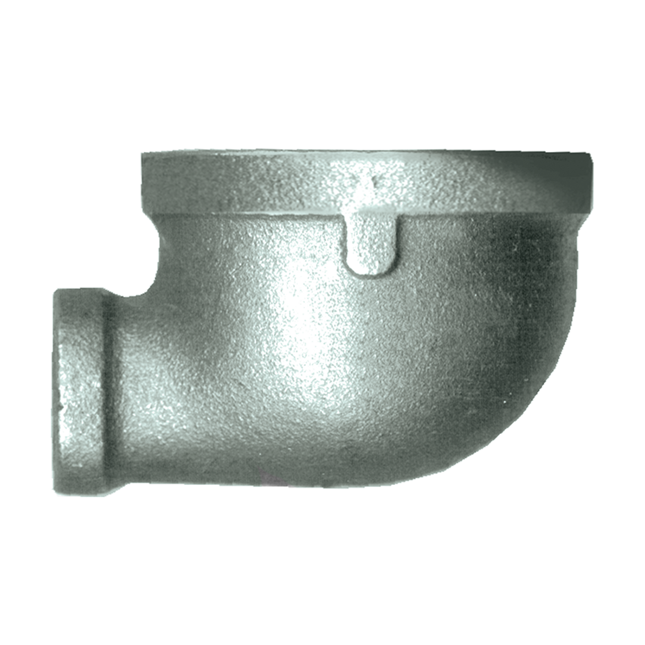 1/2 x 3/8" Sch. 40 Galvanized Iron Female NPT 90° Reducing Elbow  GI-100-DC