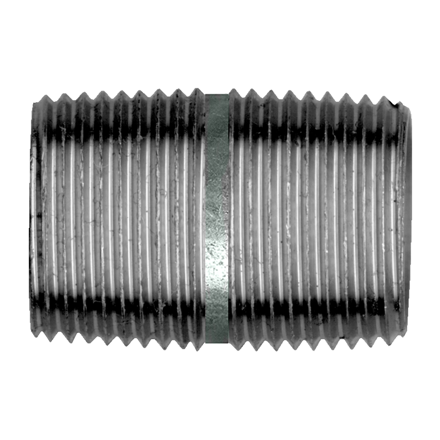 1" Sch. 40 Galvanized Male NPT Close Nipple  GI-112-H