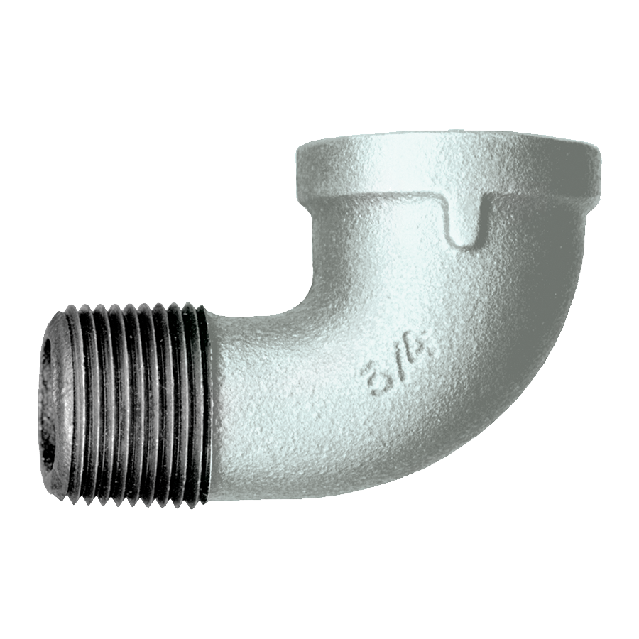 1-1/4" Sch. 40 Galvanized Iron Male NPT - Female NPT 90° Street Elbow  GI-116-J