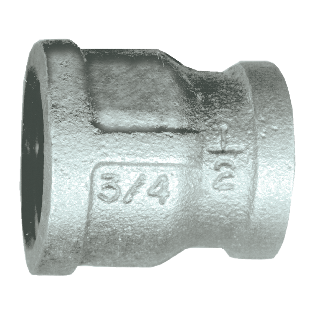 1/2 x 3/8" Sch. 40 Galvanized Iron Female NPT Reducer Coupler  GI-119-DC