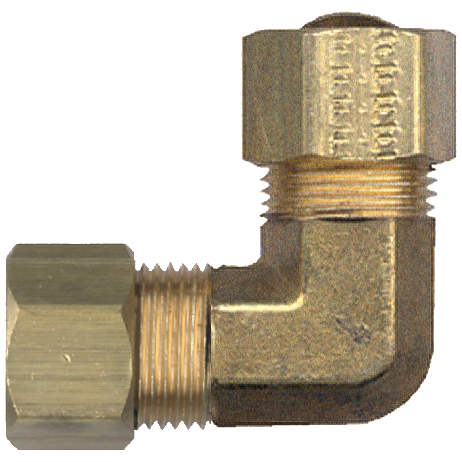 1/4" Lead Free Brass Compression 90° Elbow  LF-65-4
