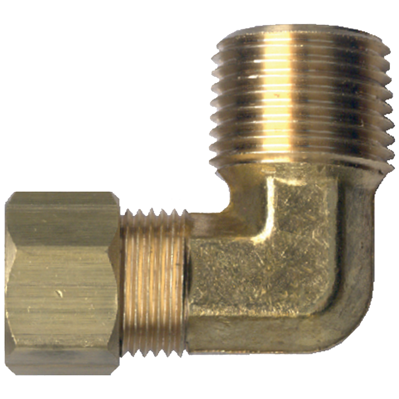 1/4 x 1/8" Lead Free Brass Compression - Male NPT  90° Elbow  LF-69-4A