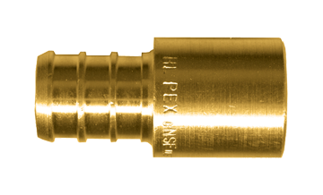 1 x 1" Lead Free Brass PEX Hose Barb - Male Sweat-On Adapter  LF-PEX-125SW-18