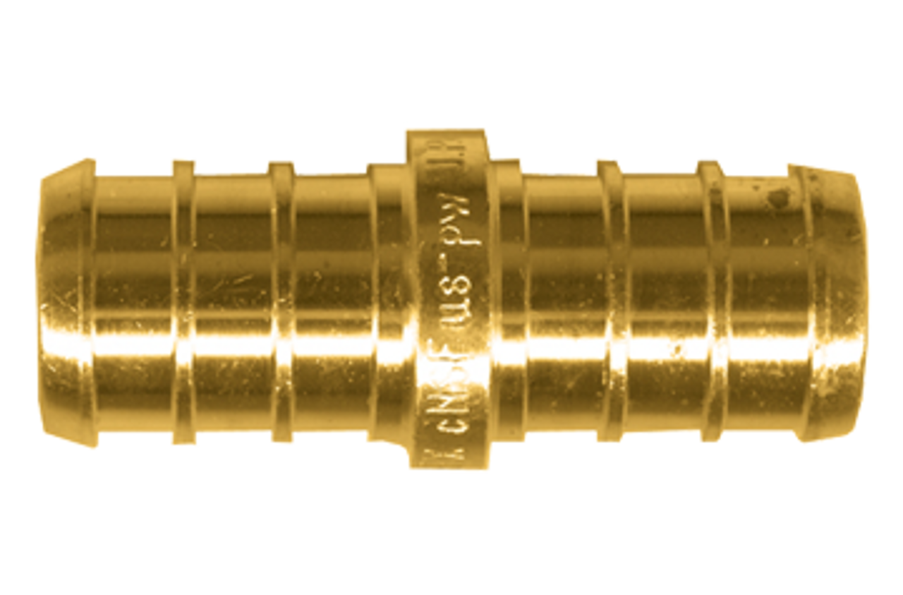 1/2 x 1/2" Lead Free Brass Pex Hose Barb Splice  LF-PEX-129-10