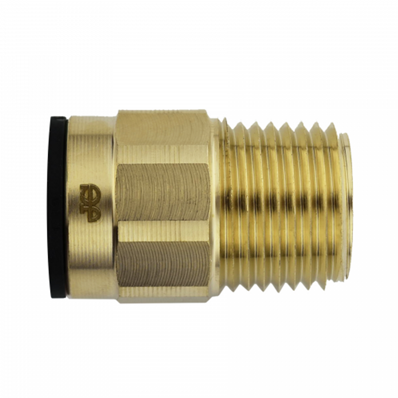 1 x 3/4" JG® Lead Free Brass Male NPT - Black Polysulfone CTS Connector  MWI013626LF-E