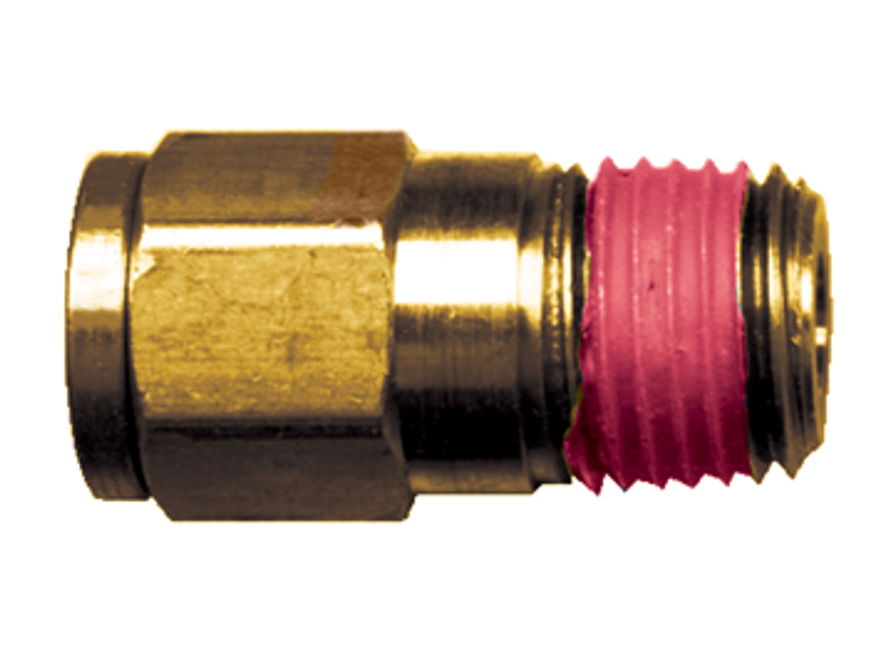 5/32" x 10-32 Brass Push-To-Connect - Male NPT Connector  PC68-2-1/2X0