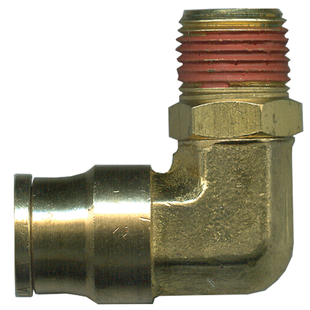 5/32 x 1/8" Brass Push-To-Connect - Male NPT Swivel 90° Elbow  PC69SW-2-1/2A