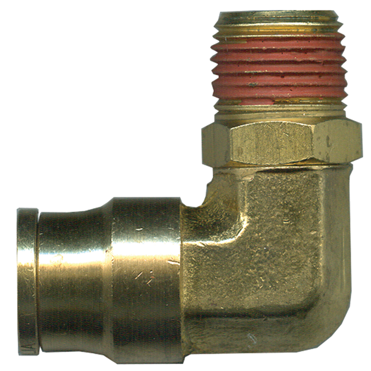 3/8 x 3/8" Brass Push-To-Connect - Male NPT Swivel 90° Elbow  PC69SW-6C