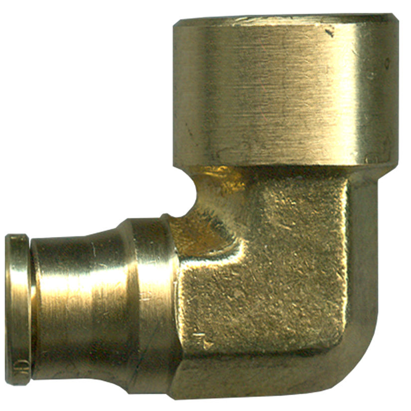 3/8 x 1/4" Brass Push-To-Connect - Female NPT 90° Elbow  PC70-6B
