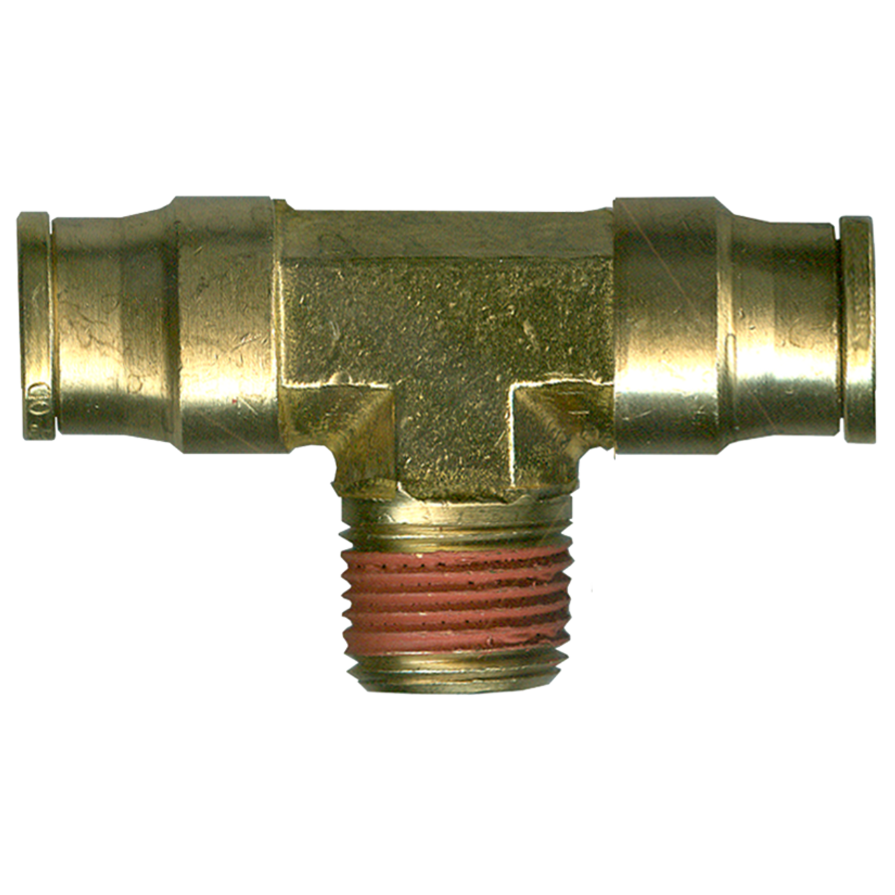 1/2 x 1/2 x 3/8" Brass Push-To-Connect - Push-To-Connect - Male NPT Tee  PC72-8C