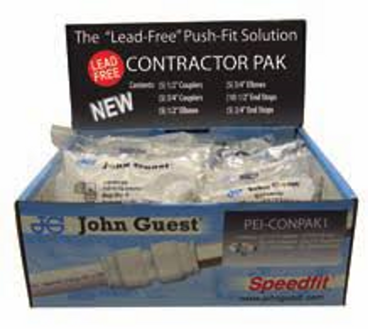 John Guest® White Polypropylene CTS Twist Lock Contractor Pack  PEI-CONPAK1