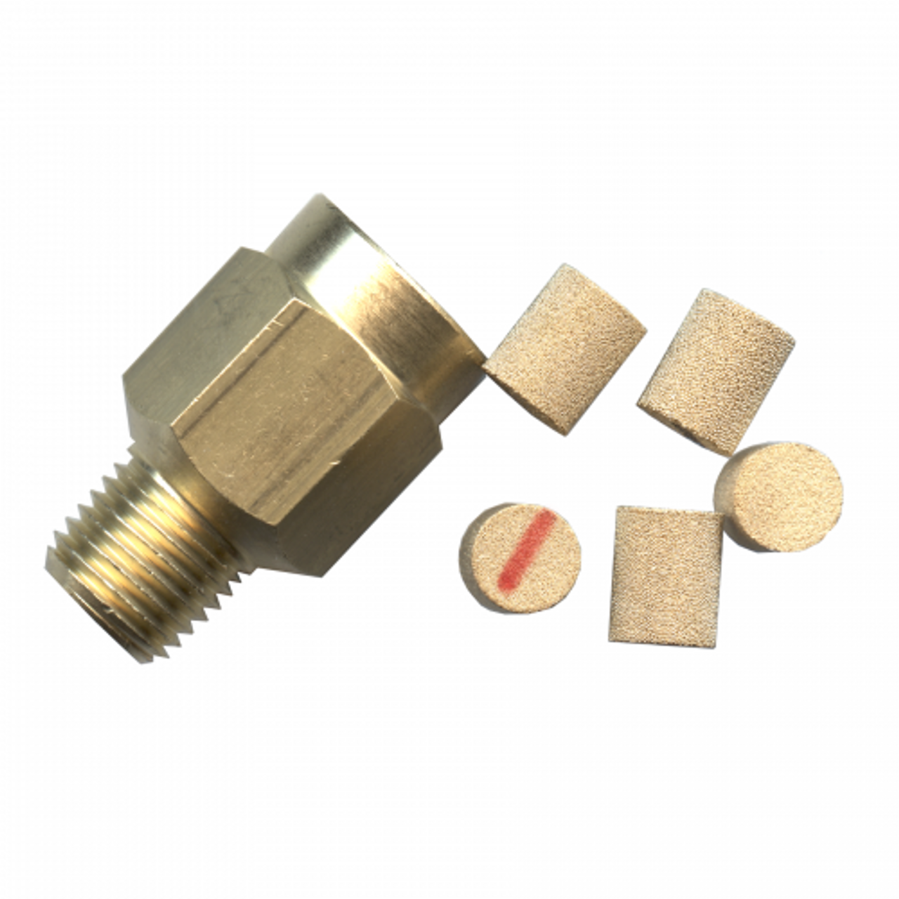 0-10000 PSI Brass Male NPT - Female NPT Pressure Gauge Snubber - Oil  PG-SNUBBER