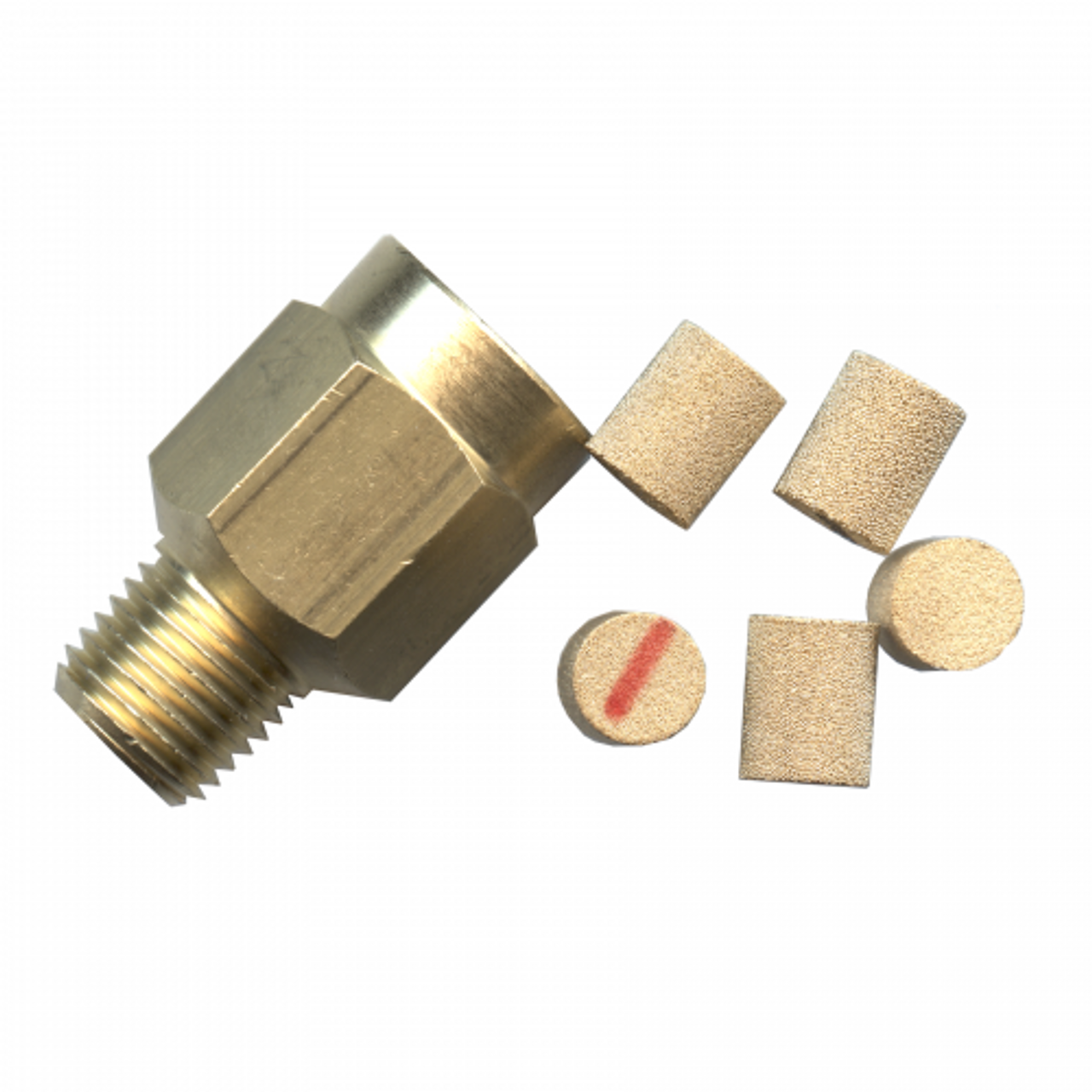 0-10000 PSI Brass Male NPT - Female NPT Pressure Gauge Snubber - Air/Gas  PG-SNUBBER-G