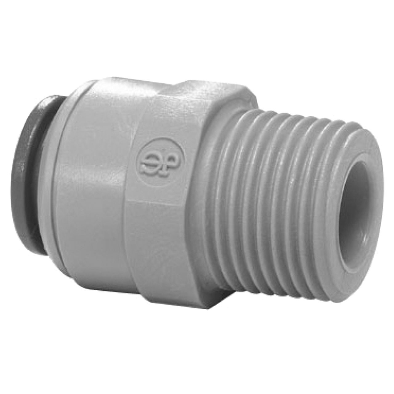 3/8 x 3/8" JG® Grey Acetal Push-To-Connect - Male NPT Connector  PI011223S