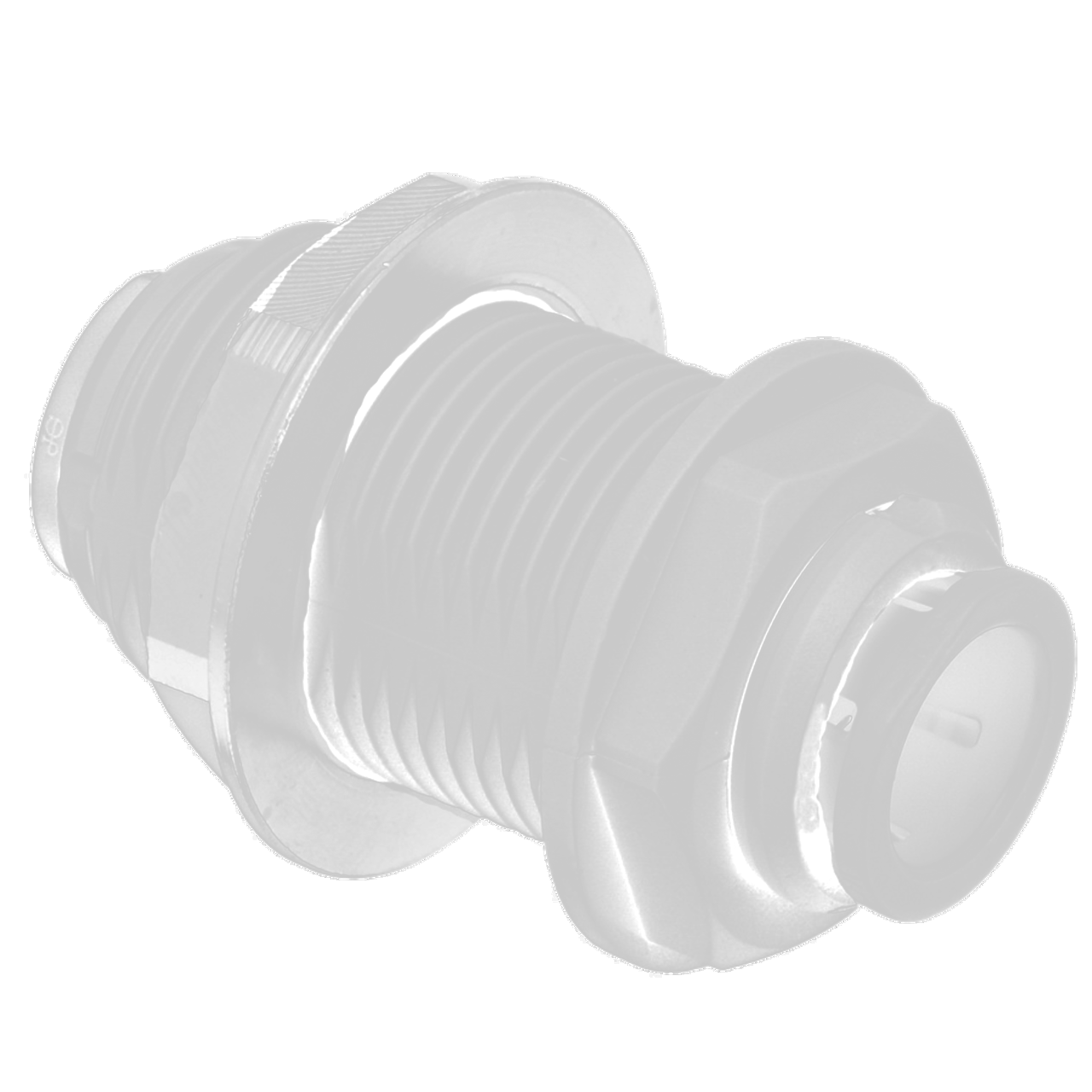 1/4" JG® Grey Acetal Push-To-Connect Bulkhead Union  PI1208S