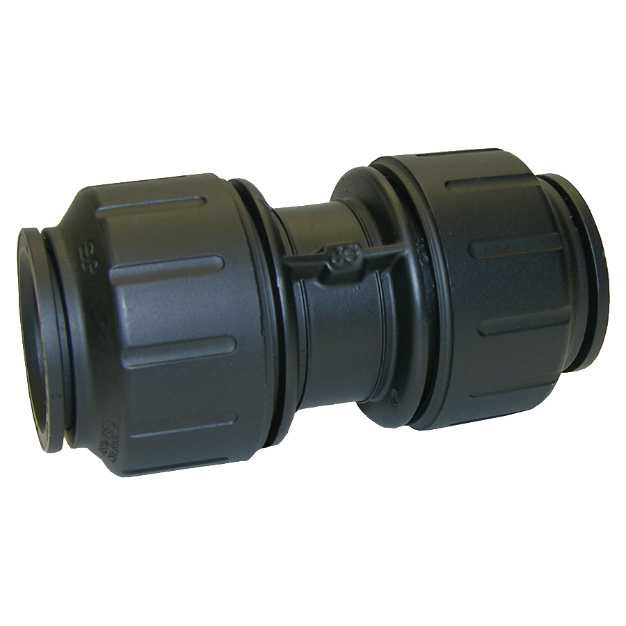 3/8" JG® Black Polysulfone CTS Twist Lock Union  PSEI0416E
