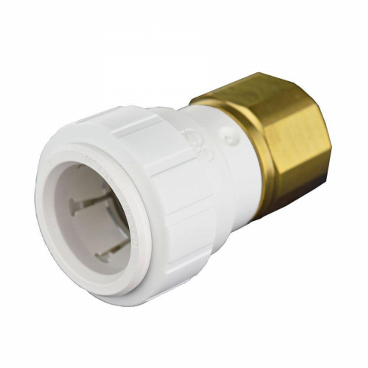 3/8" JG® White Polysulfone CTS Twist Lock - Stainless Female UNEF Connector  PSEI6012U9P