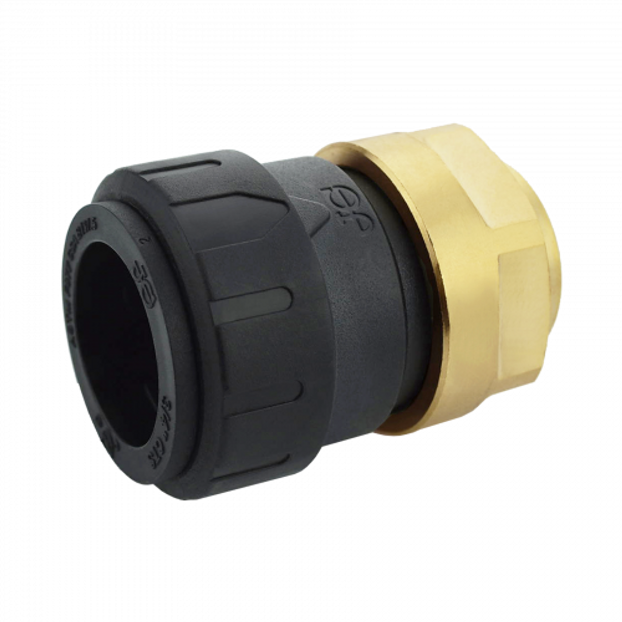 3/4 x 3/4" JG® Black Polysulfone CTS Twist Lock - Brass Female NPS Connector  PSEI602836E