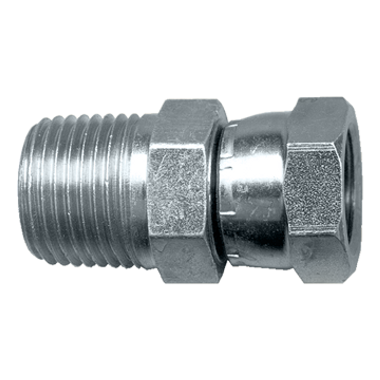 3/4 x 3/4" Steel Male NPT - Female NPSM Swivel Connector  S1120-EE