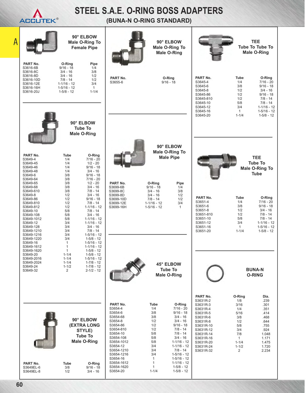 1-1/4 x 1-5/16"-12 Steel Male 37° JIC - Male ORB 90° Elbow  S3649-2016