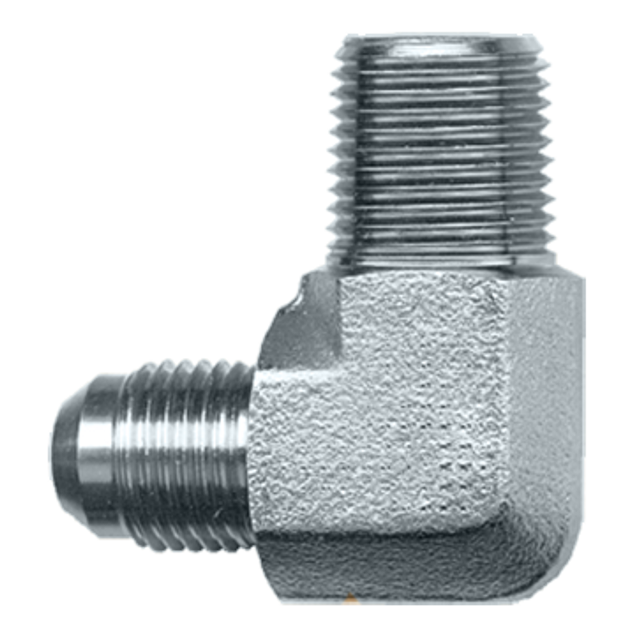 1/2 x 1/4" Steel Male 37° JIC - Male NPT 90° Elbow  S3749-8B