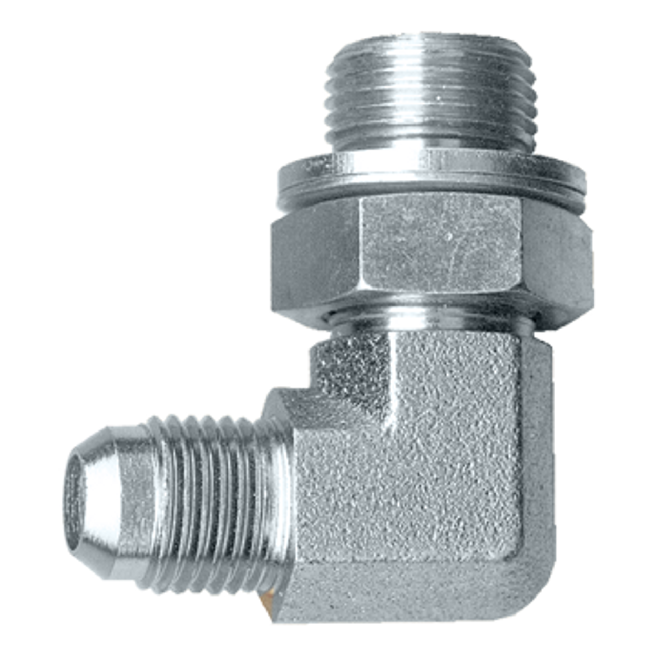 1/4 x 1/8" Steel Male 37° JIC - Male NPT 90° Elbow  S3749BSPP-42