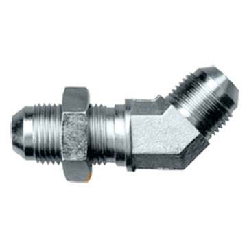 3/8" Steel Male 37° JIC Bulkhead 45° Elbow  S3854-6