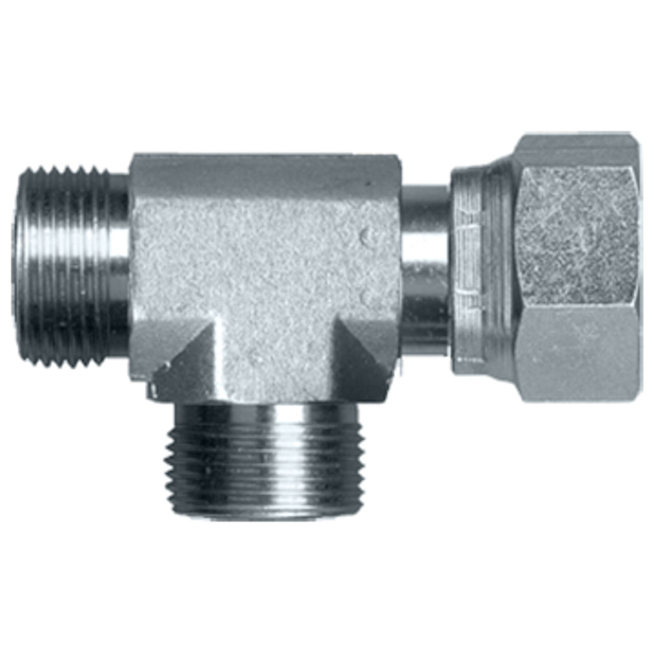 1-7/16"-12 Steel Male ORFS - Female ORFS Swivel - Male ORFS Tee  S3951F-16