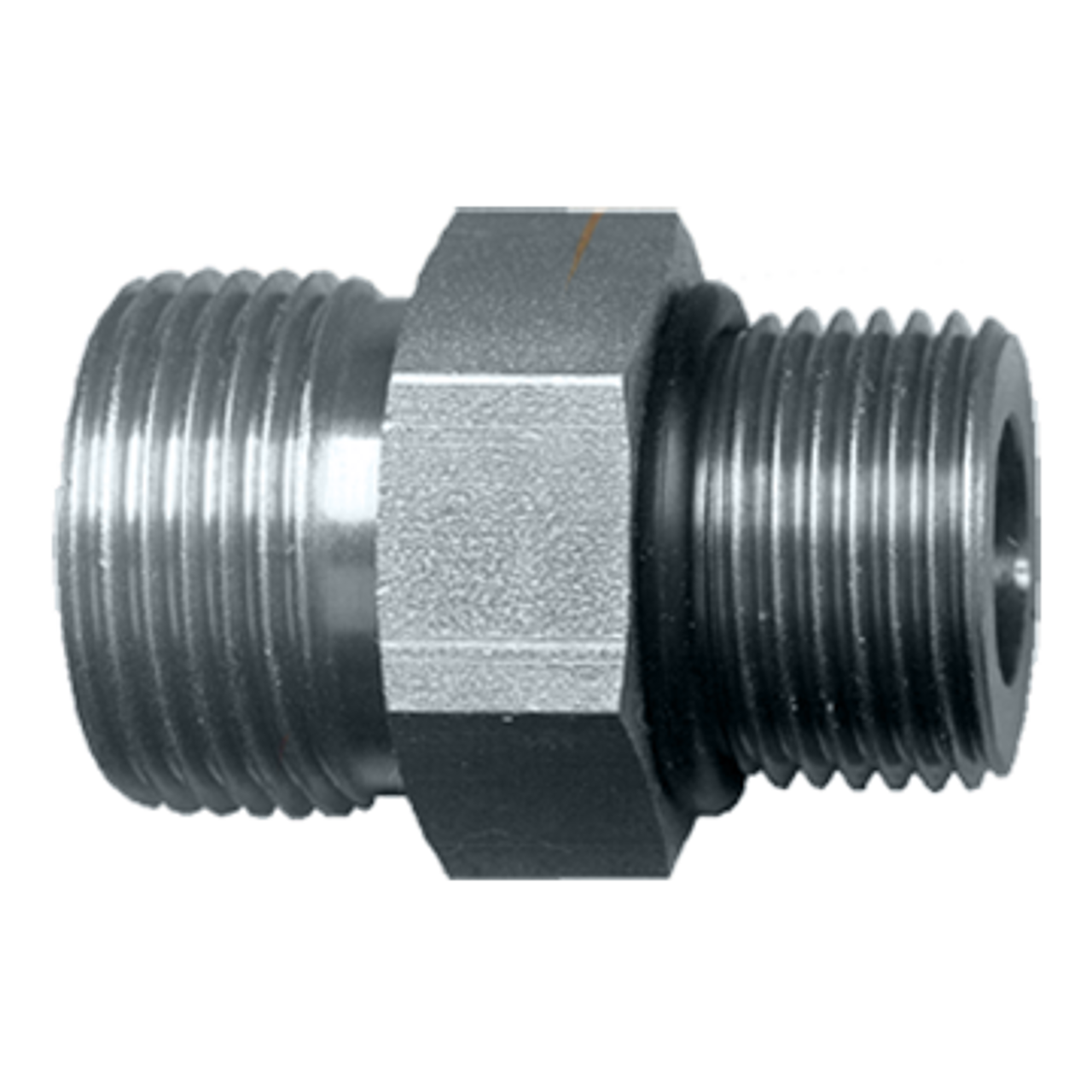 9/16"-18 x 9/16"-18 Steel Male ORFS - Male ORB Connector  S3968-46