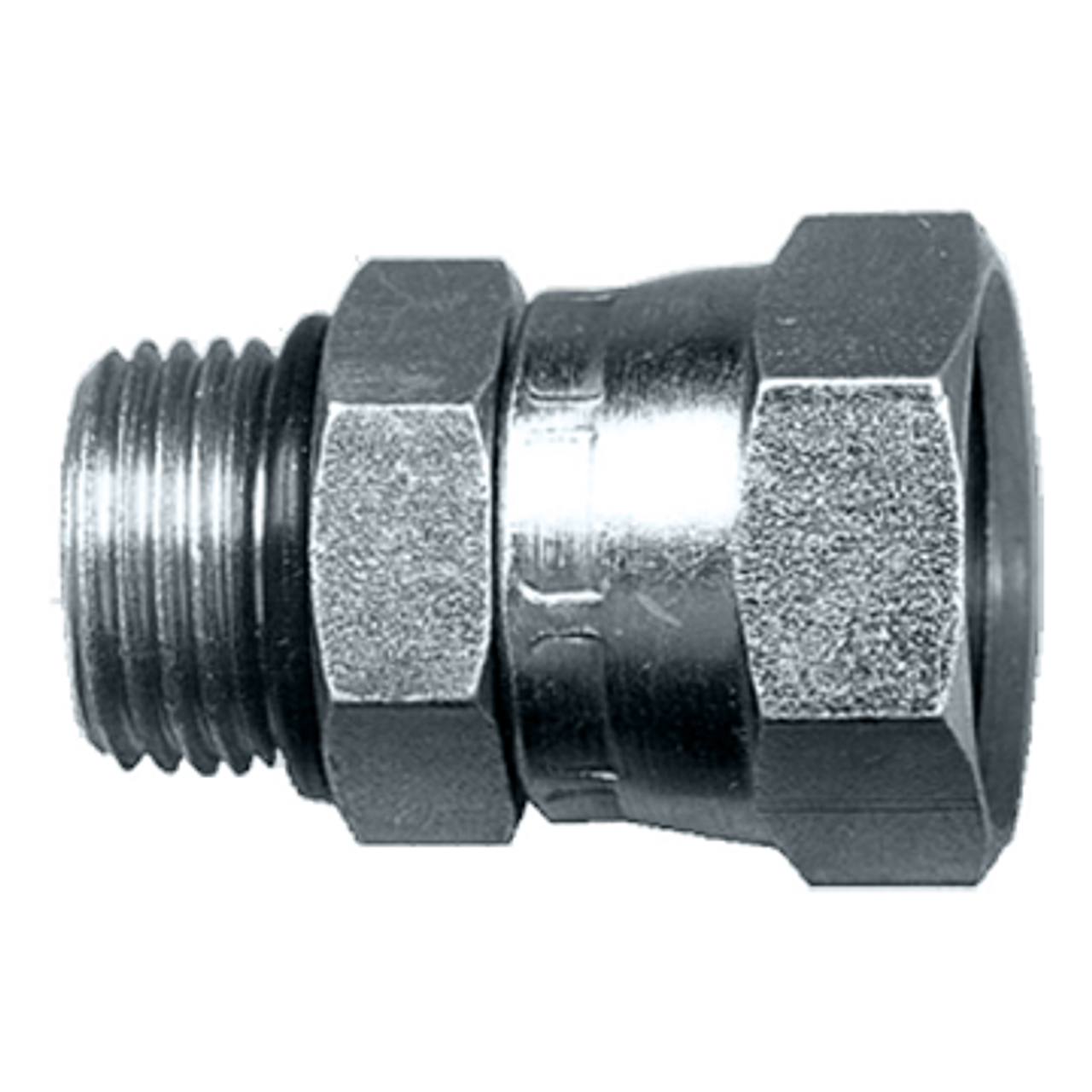 7/16"-20 x 1/4" Steel Male ORB - Female NPSM Swivel Connector  SO1120-4B