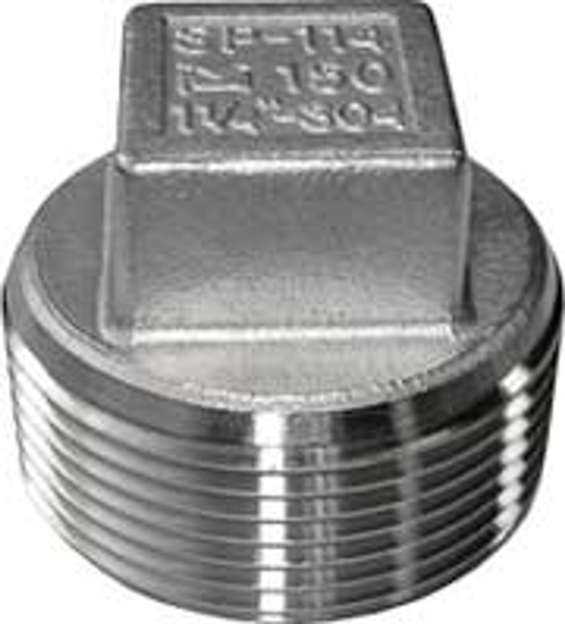 1/2" Stainless Steel 316 Male NPT Square Head Sealing Plug  SS109-D