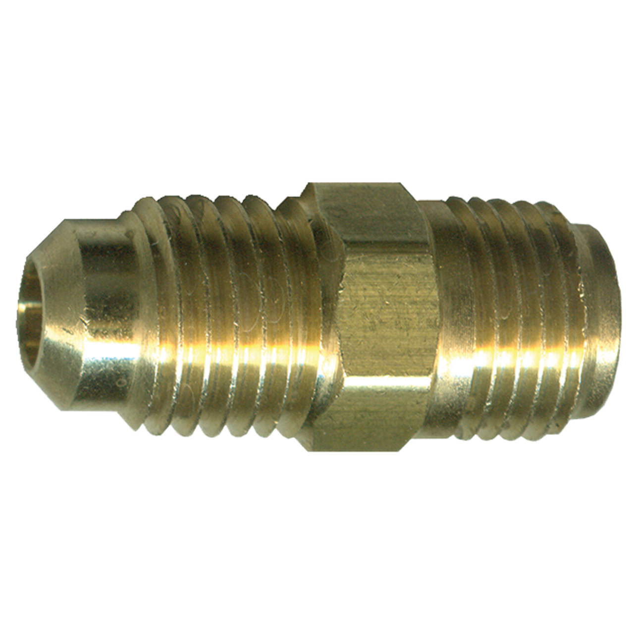 1/4" x 1/4 (7/16"-24) Brass Male 45° SAE Flare - Male 45° SAE Inverted Flare  WH-1522