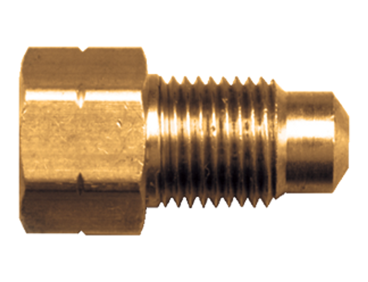 11-1.5mm x 3/16 (10-1.0mm) Brass Male European Bubble Flare - Female European Bubble Flare Adapter  WH-7935