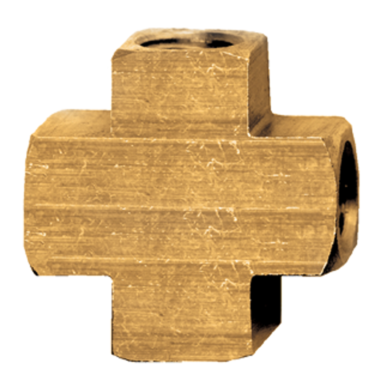 1/4" Extruded Brass Female Cross  X102-B