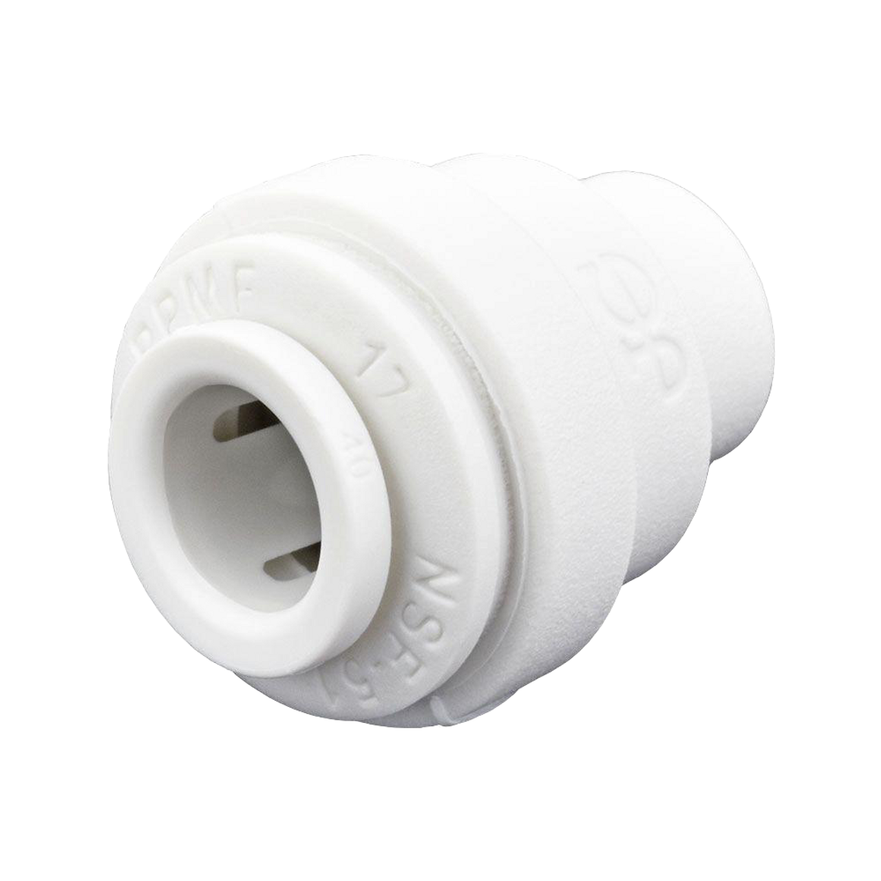 1/4" JG® White Polypropylene Push-To-Connect Sealing End Cap  PP4608W