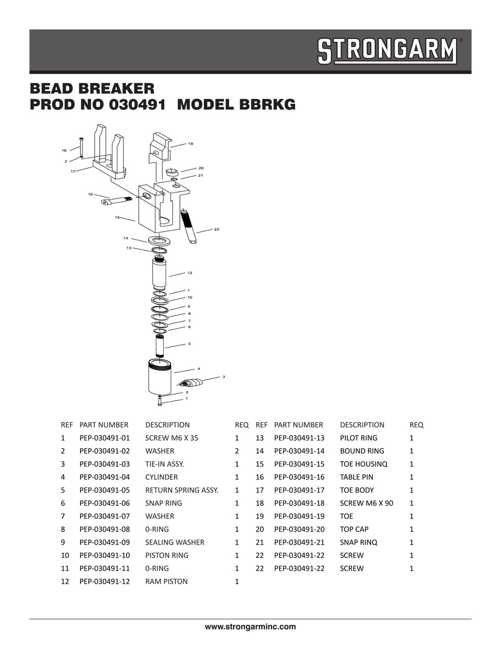 Heavy Duty Giant Tire Bead Breaker  030491