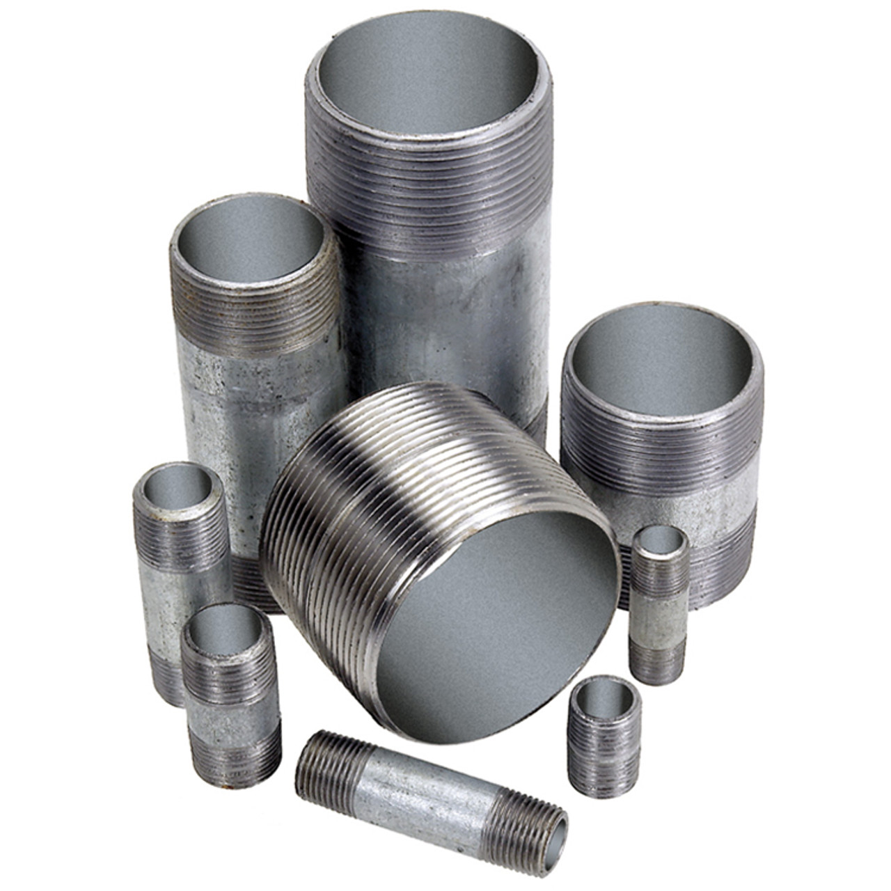 1/4" Sch. 40 Galvanized Steel Male NPT Close Nipple   G1616G-025XC