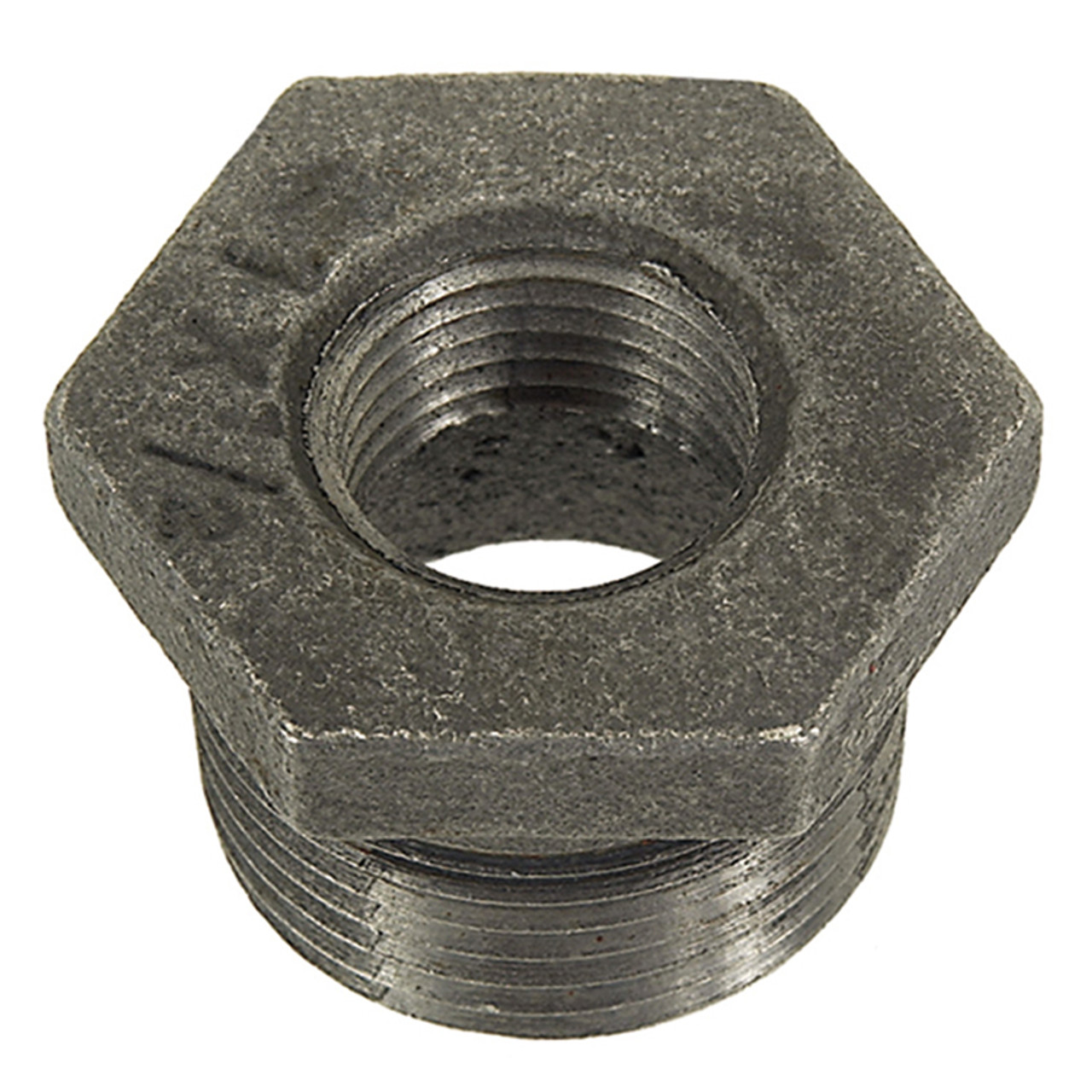 1-1/4 x 1/2" Sch. 40 Black Iron Male NPT - Female NPT Reducing Hex Bushing   G0816M-125-050