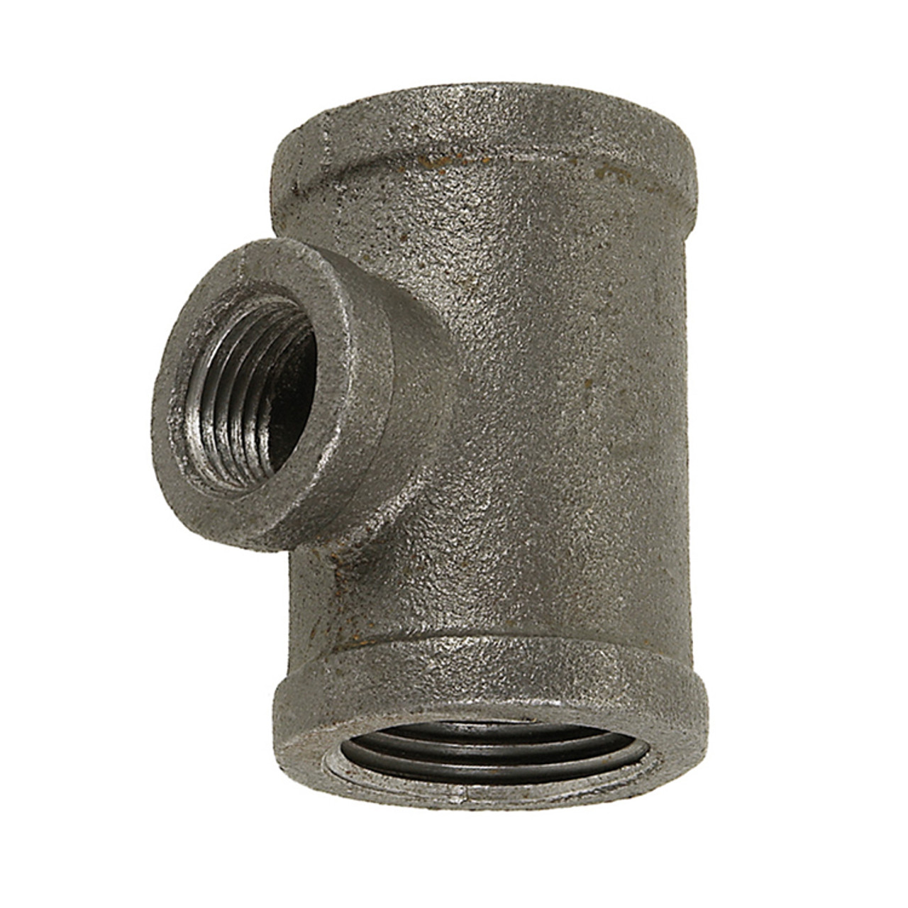 4 x 4 x 2" Sch. 40 Black Iron Female NPT Reducing Tee   G08T88M-400-200