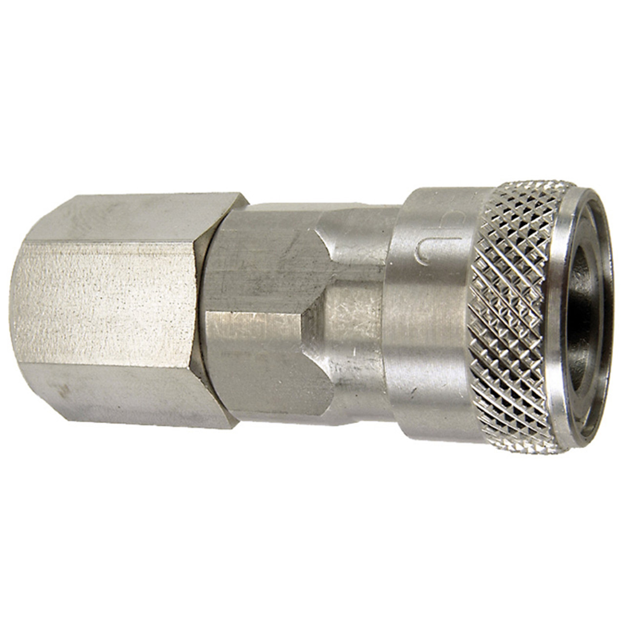 1/4 x 1/2" Stainless Steel Japanese Pneumatic Coupler - Female NPT   40SF-SS